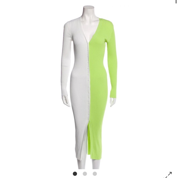 STAUD Dresses & Skirts - STAUD Colorblock Ribbed Colorblock Cardigan Maxi Full Length Dress Size M